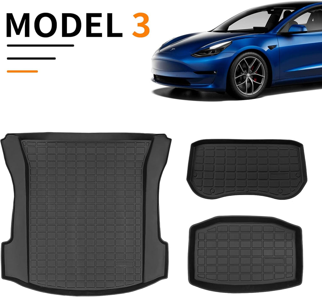 Set of 6 All Weather Frunk Mats for Tesla Model 3 X850621