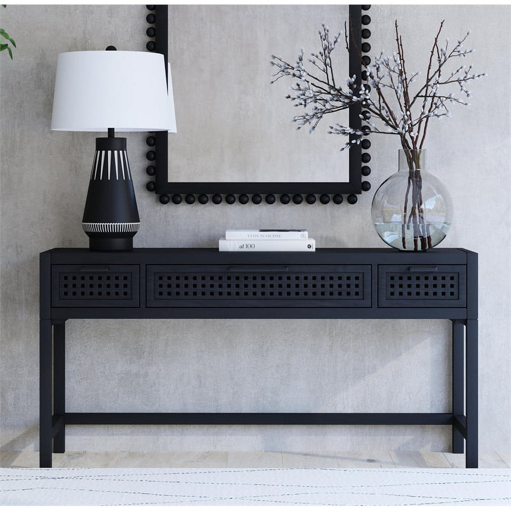 Black Wood Console Table G340