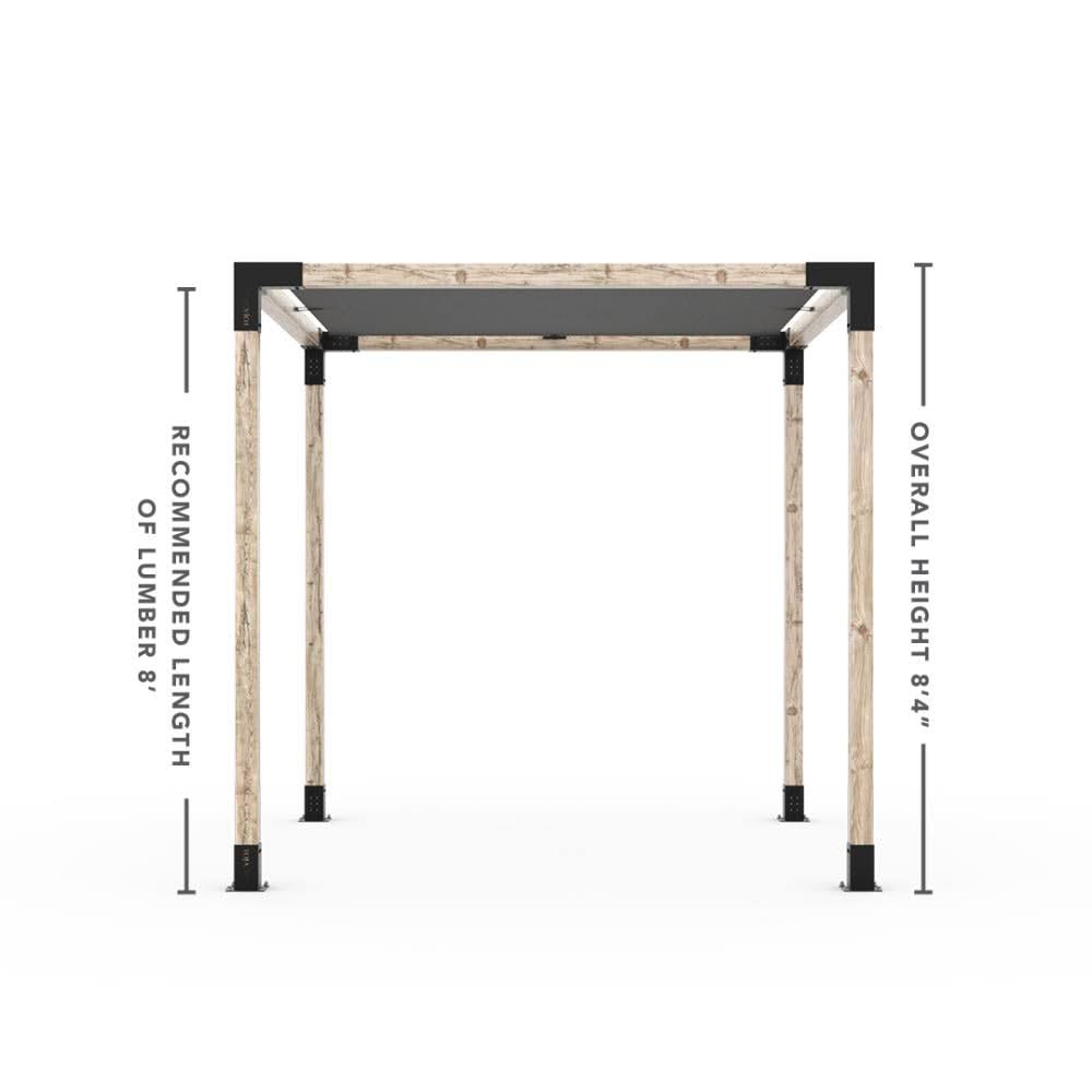 Graphite 8 ft. x 8 ft. Pergola Kit for 4 x 4 Wood Posts F446367