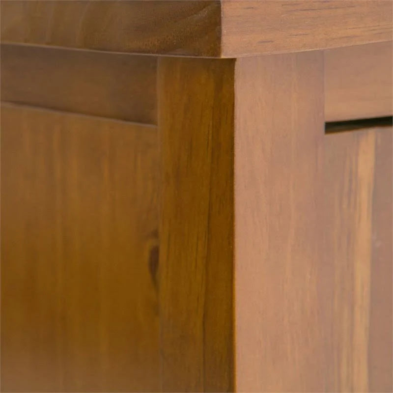 Light Golden Brown Solid Wood Media Cabinet S87741