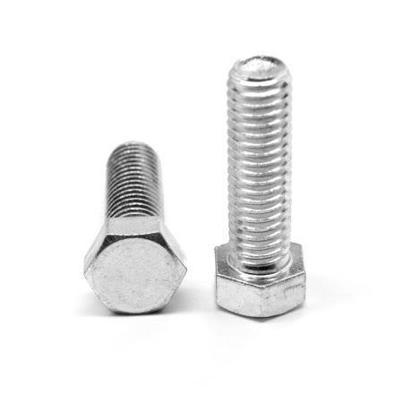 1/2 inch-20 x 7/8 inch Fine Thread Hex Cap Screw Full Thread Stainless Steel 18-8 Pk 25 H23675