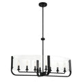 8 Light Oval Chandelier Black F733