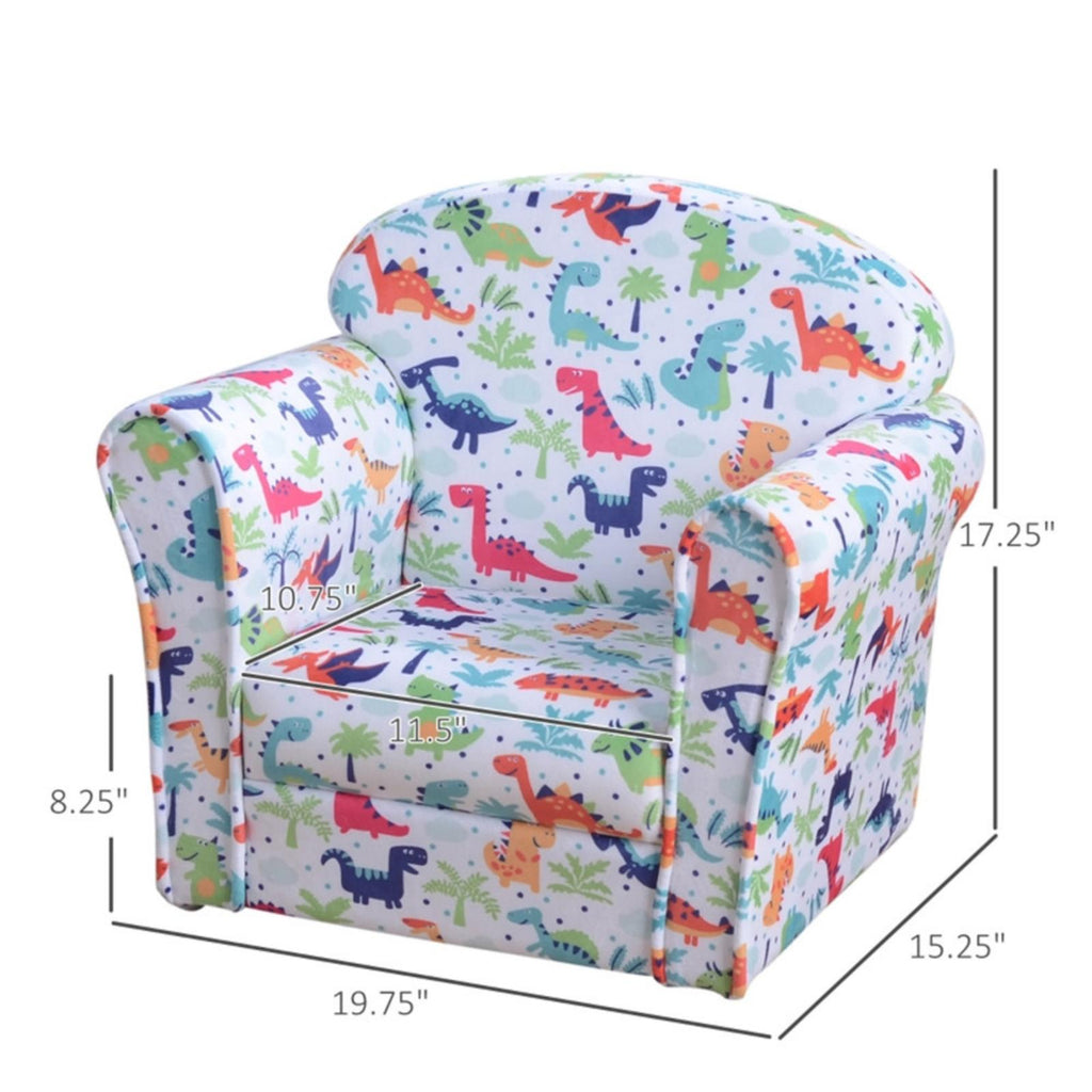 Dinosaur Toddler Kids Play Couch Sofa Chair V10421