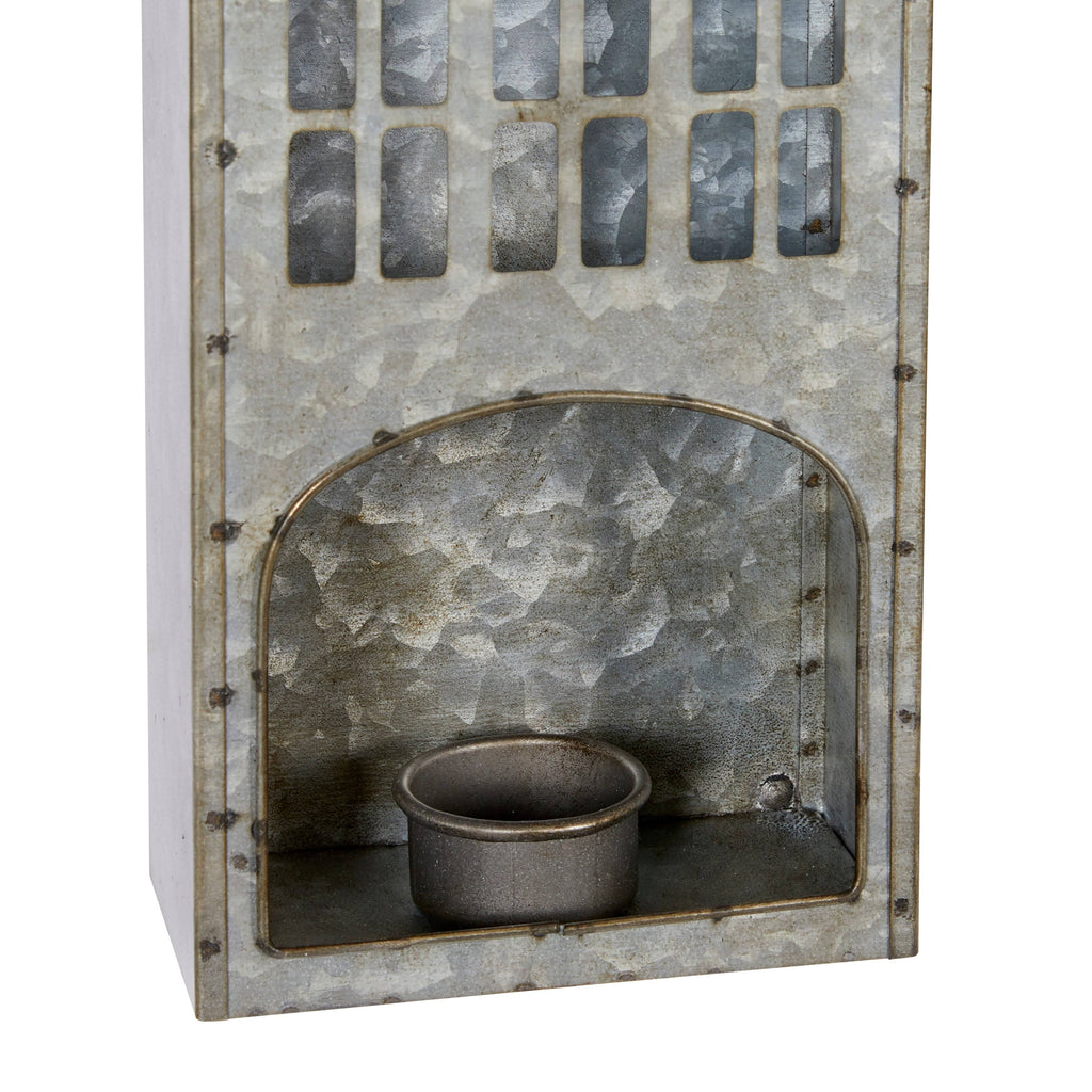 Grey Metal Candle Holder (Set of 2) F881