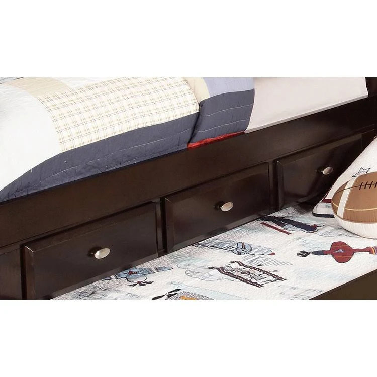 Twin Rake Bed Espresso A57398