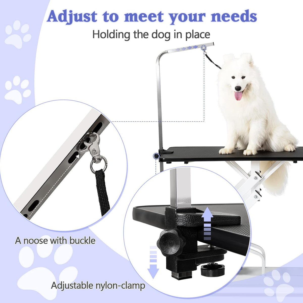 Black White Heavy Duty Hydraulic Pet Grooming Table F52299