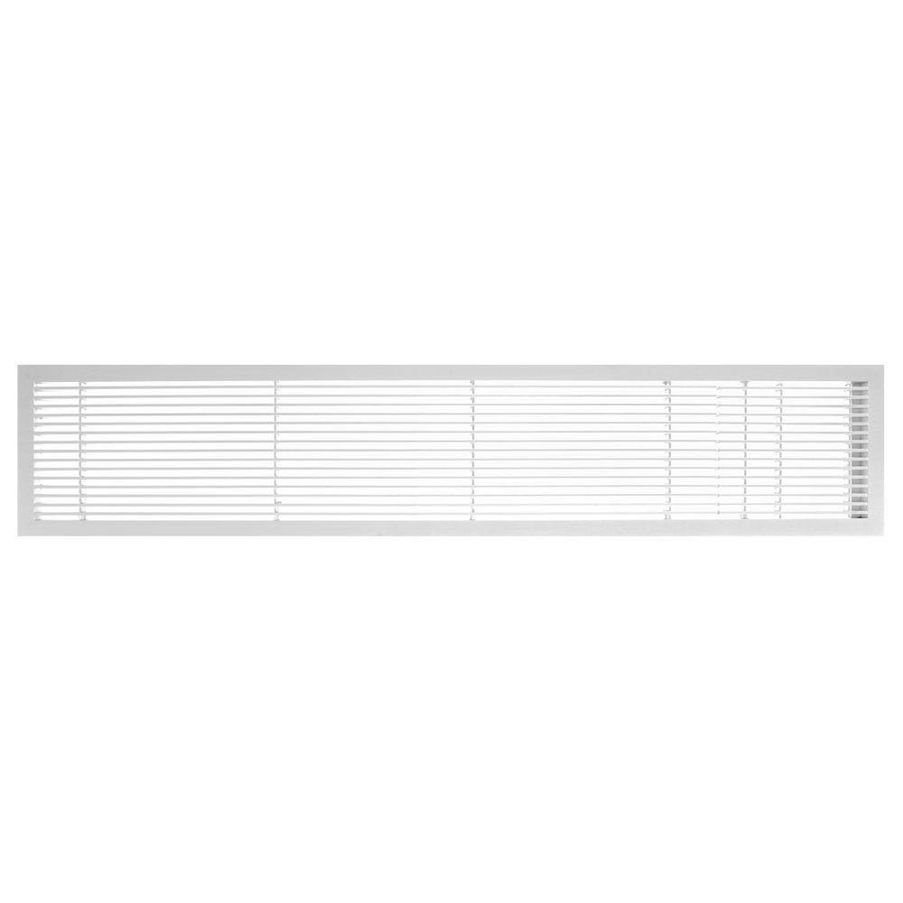 Solid Aluminum Fixed Bar Supply/Return Air Vent Grille, White-Gloss S261