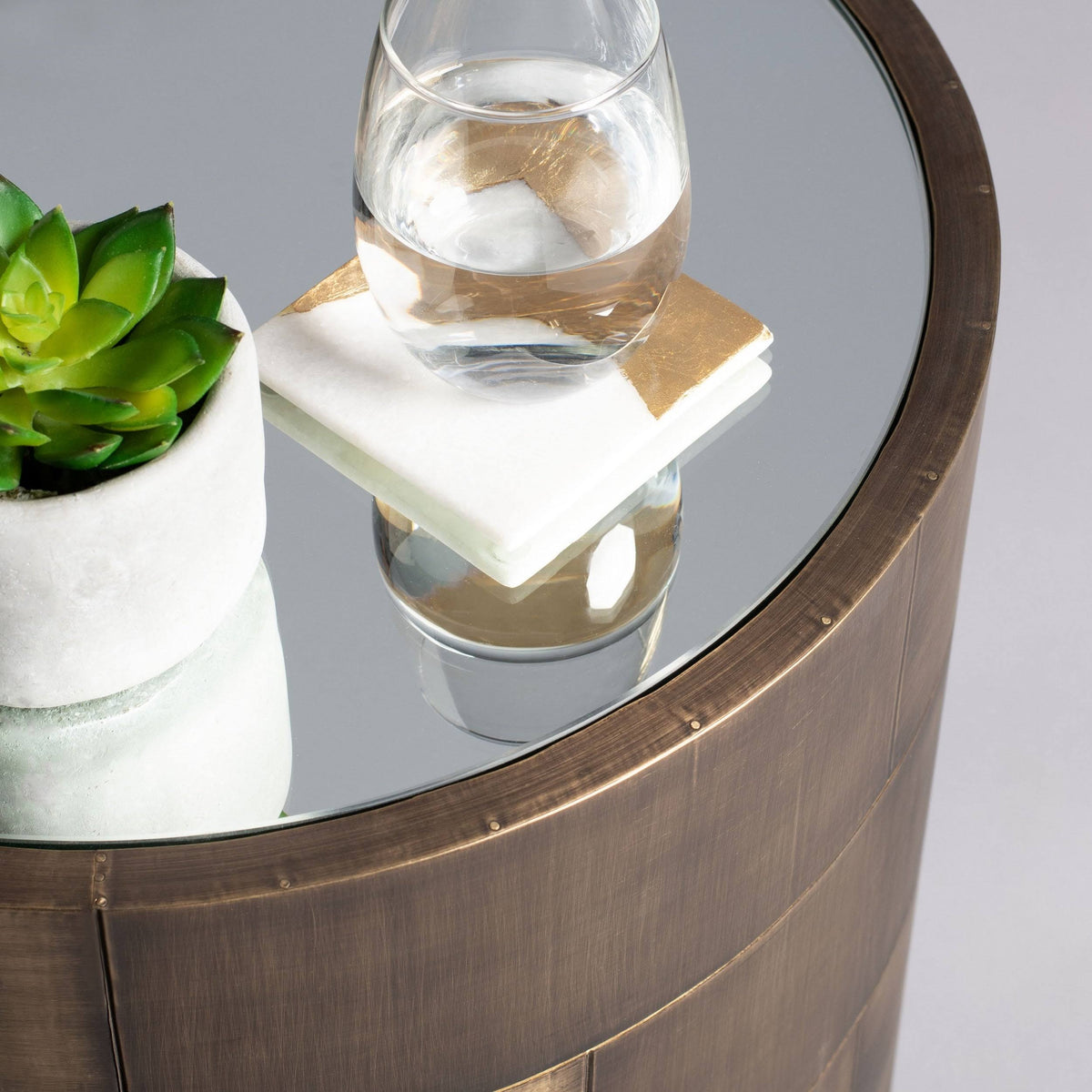 Brass Round Side Table W5220