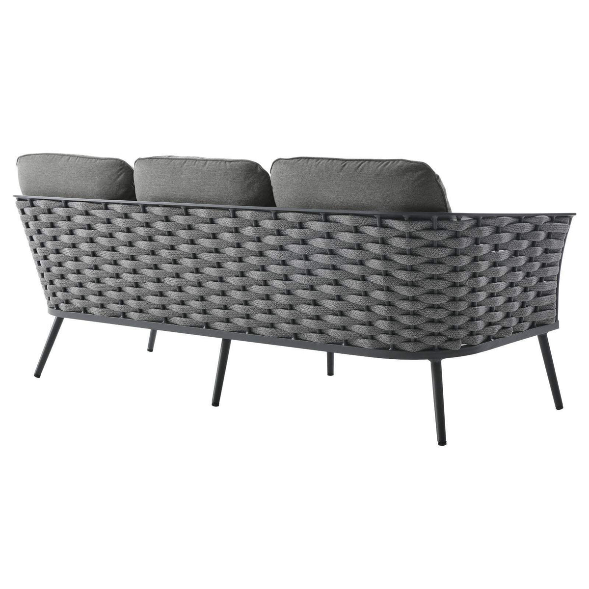 Gray Charcoal 6 Piece Outdoor Aluminum Sectional Sofa Set U254