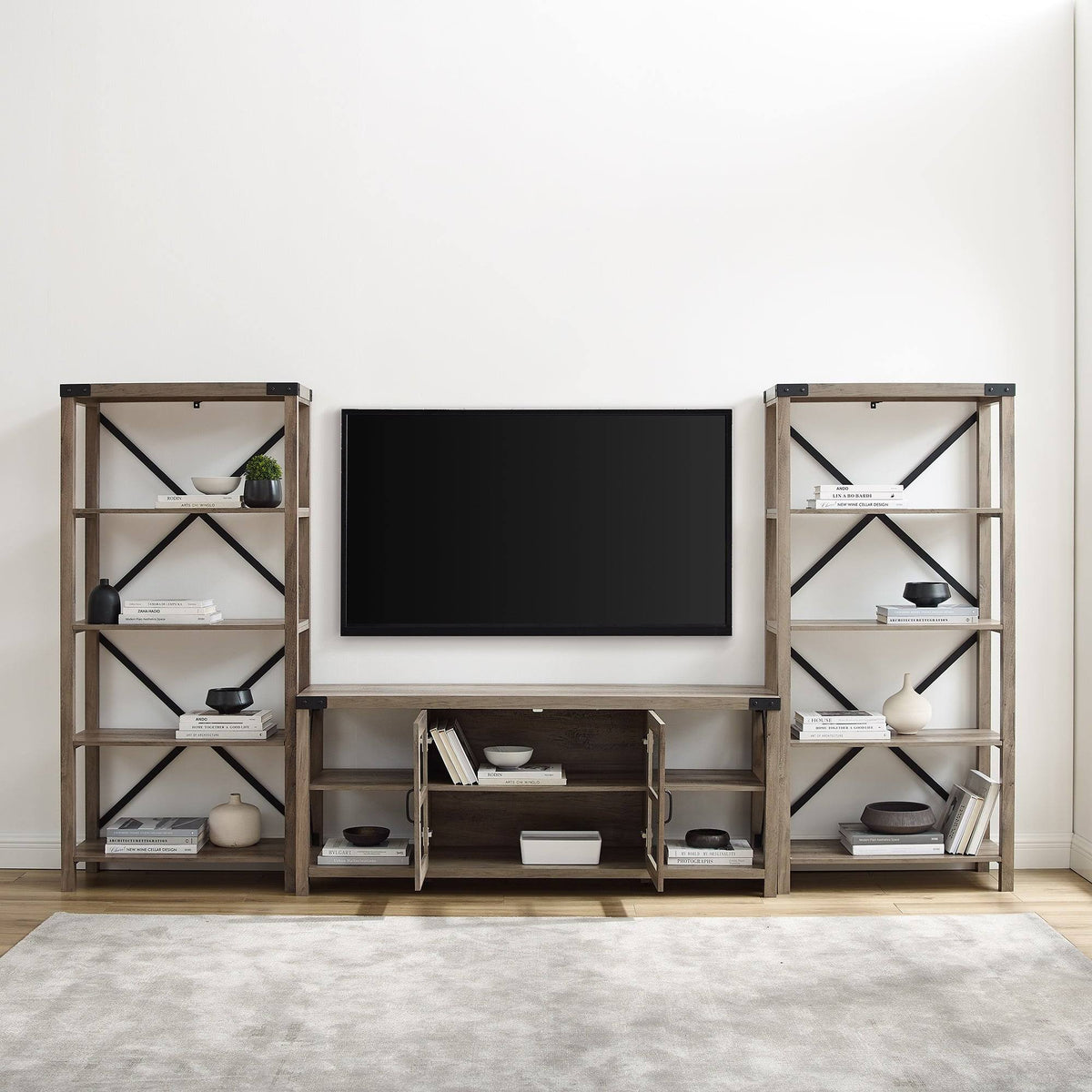 White Oak Entertainment Wall W72562