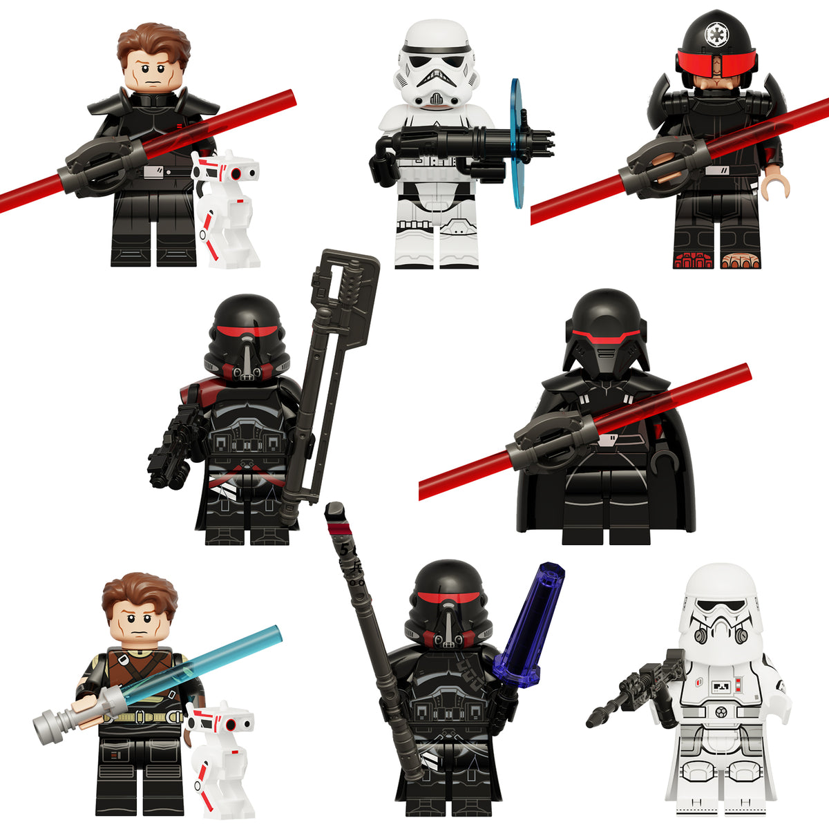8 Pcs Clone Wars Action Figures Building Blocks Toys Sets R958