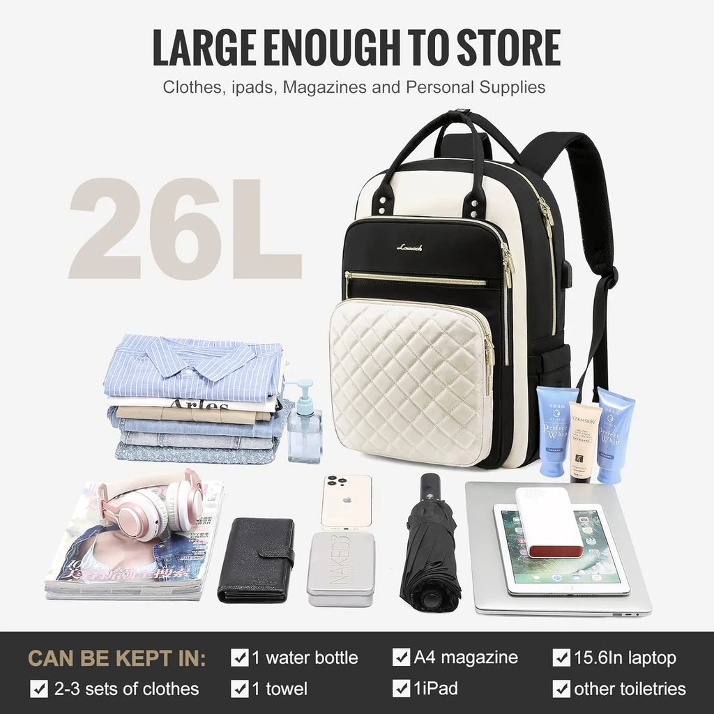 Laptop Backpack with 15.6 inch Laptop Compartment, Lightweight Travel Daypack with USB Port A351