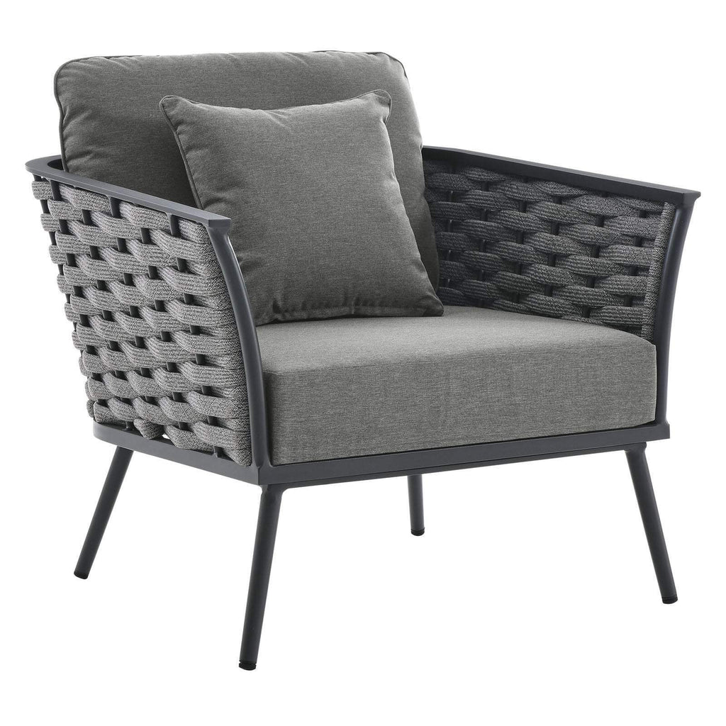 Gray Charcoal 6 Piece Outdoor Aluminum Sectional Sofa Set U254