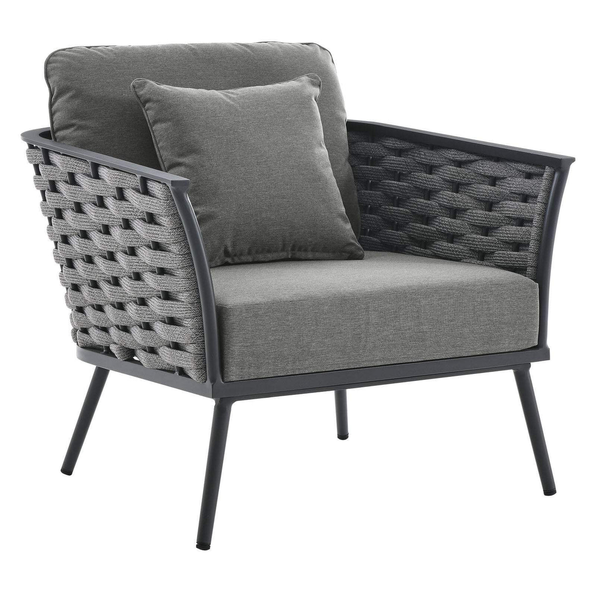 Gray Charcoal 6 Piece Outdoor Aluminum Sectional Sofa Set U254