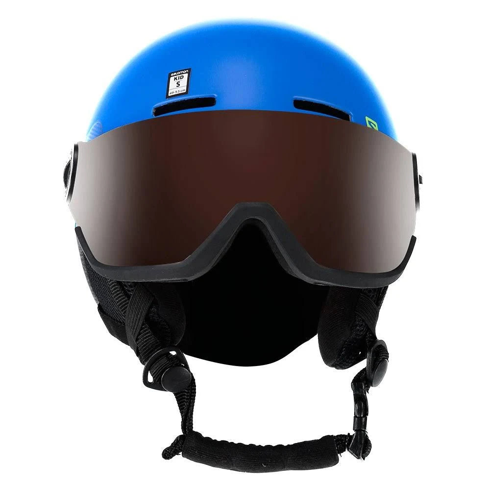 Pop Blue Mat Kids Visor Helmet X388