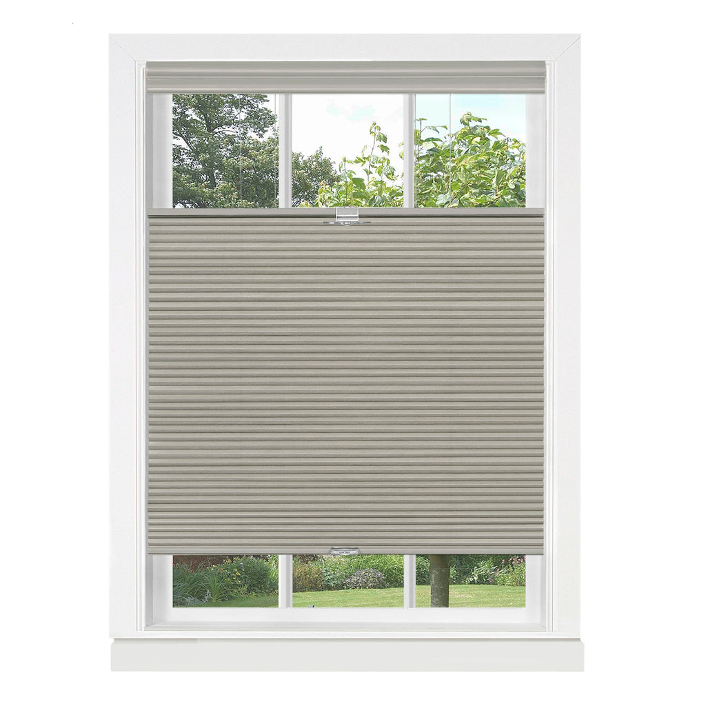 Top Down-Bottom Up Cordless Honeycomb Cellular Shade 35"L x 64"W Dove Grey B1629