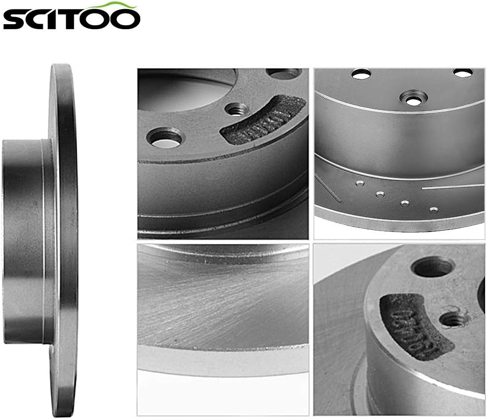 Drilled Slotted Brake Rotors Discs 4pcs H864019