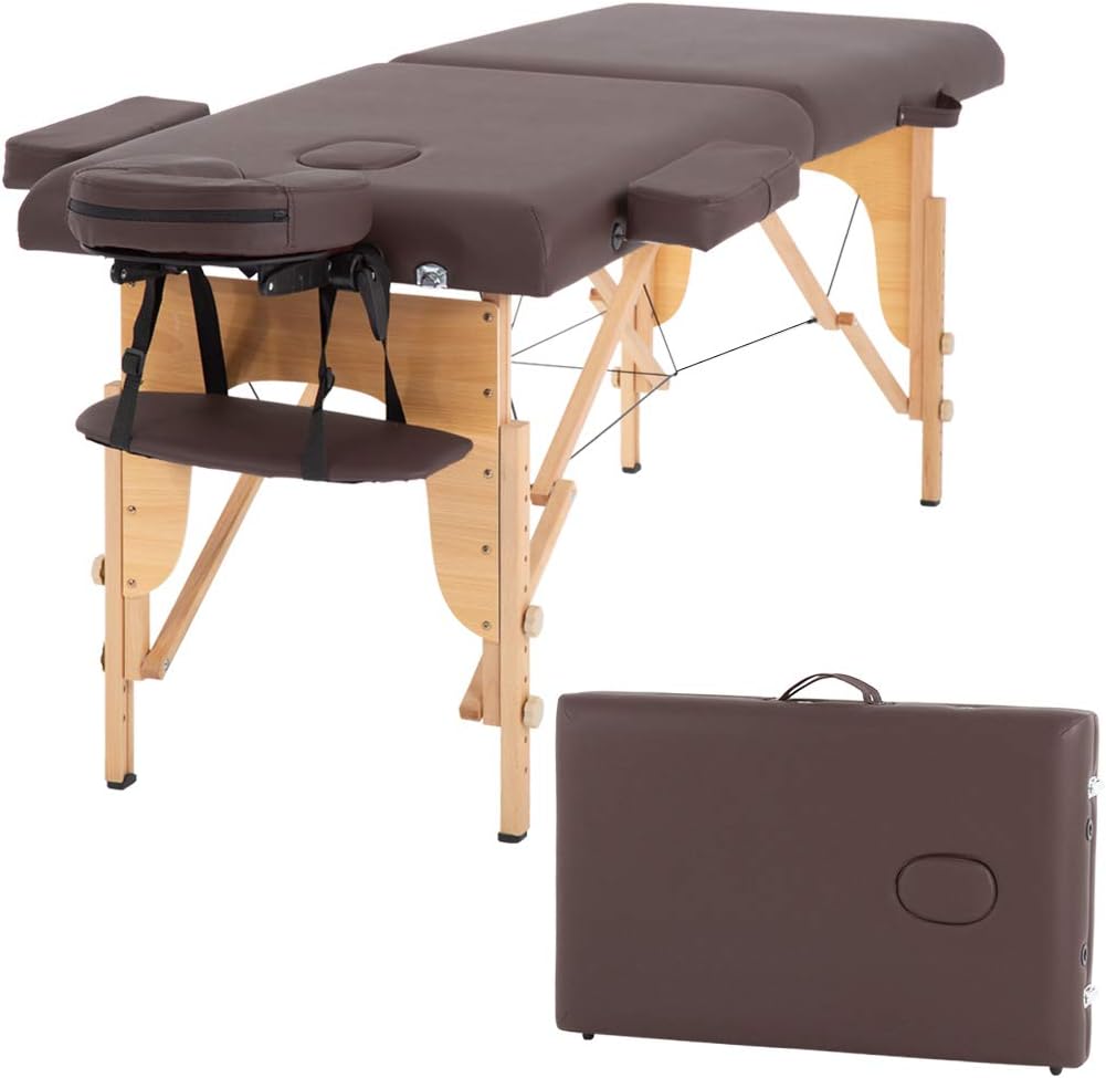 Portable 84 Inches Folding Massage Table with Carry Case A406