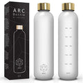 32 OZ BPA Free Frosted Plastic Motivational Reusable Water Bottle With Time Marker W60722