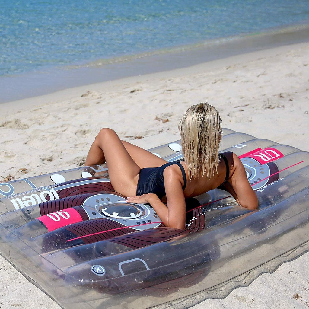 Oversized Clear Cassette Tape Pool Float Q4205