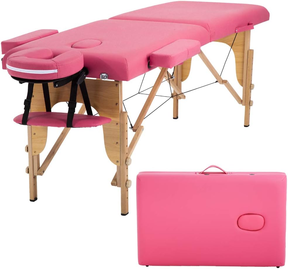 Portable 84 Inches Folding Massage Table with Carry Case A406