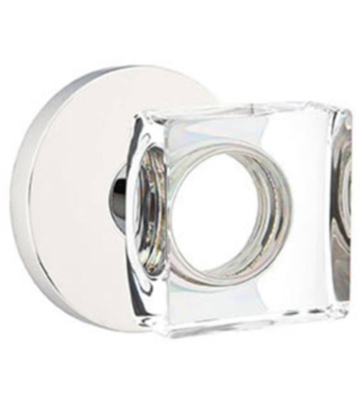 Passage Round Knob with Disk Rose, Bright Nickel P563649