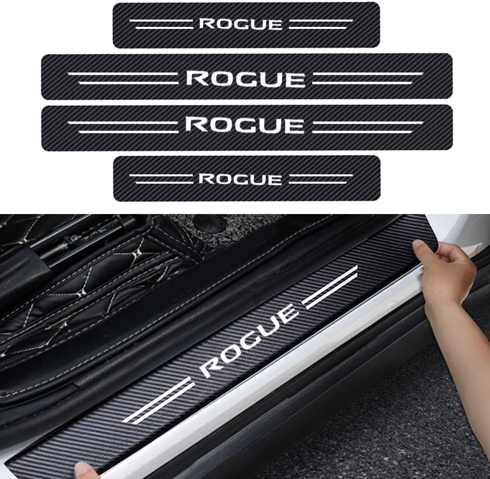 4PCS Carbon Fiber Door Sill Protector Z2518