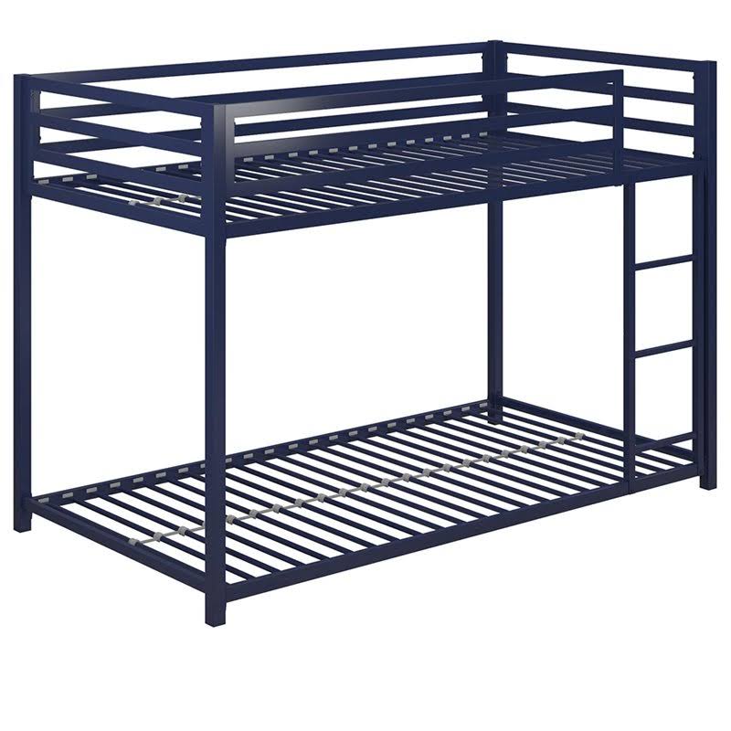 Blue Twin Over Twin Metal Bunk Bed H3007