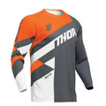 Youth Motocross Dirt Bike Jersey Charcoal Orange U894