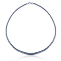 Sterling Silver Rhodium 16.50" Reversible Omega Necklace M47811