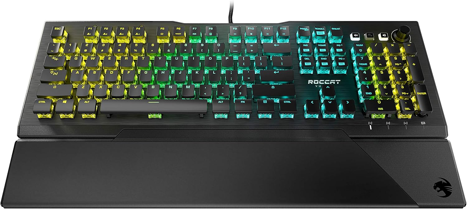 Black Tenkeyless Linear Optical Gaming Keyboard with Anodized Aluminum Top Plate A97409