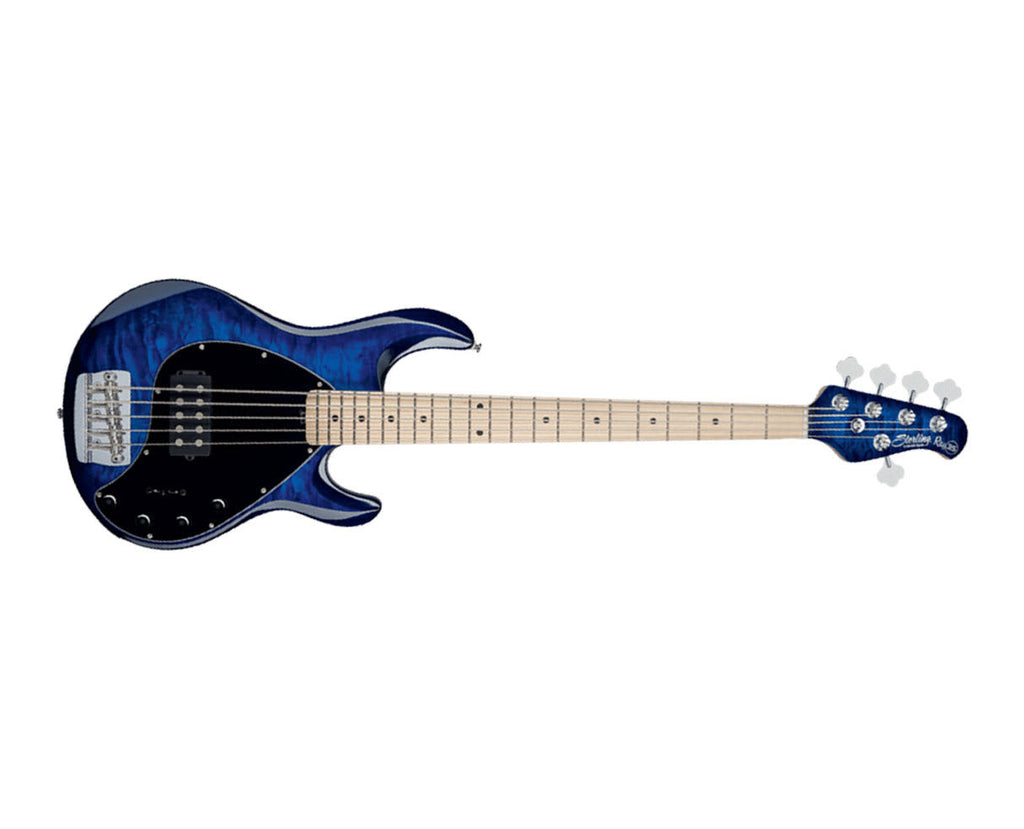Neptune Blue Quilted Maple 5-String Stingray F886