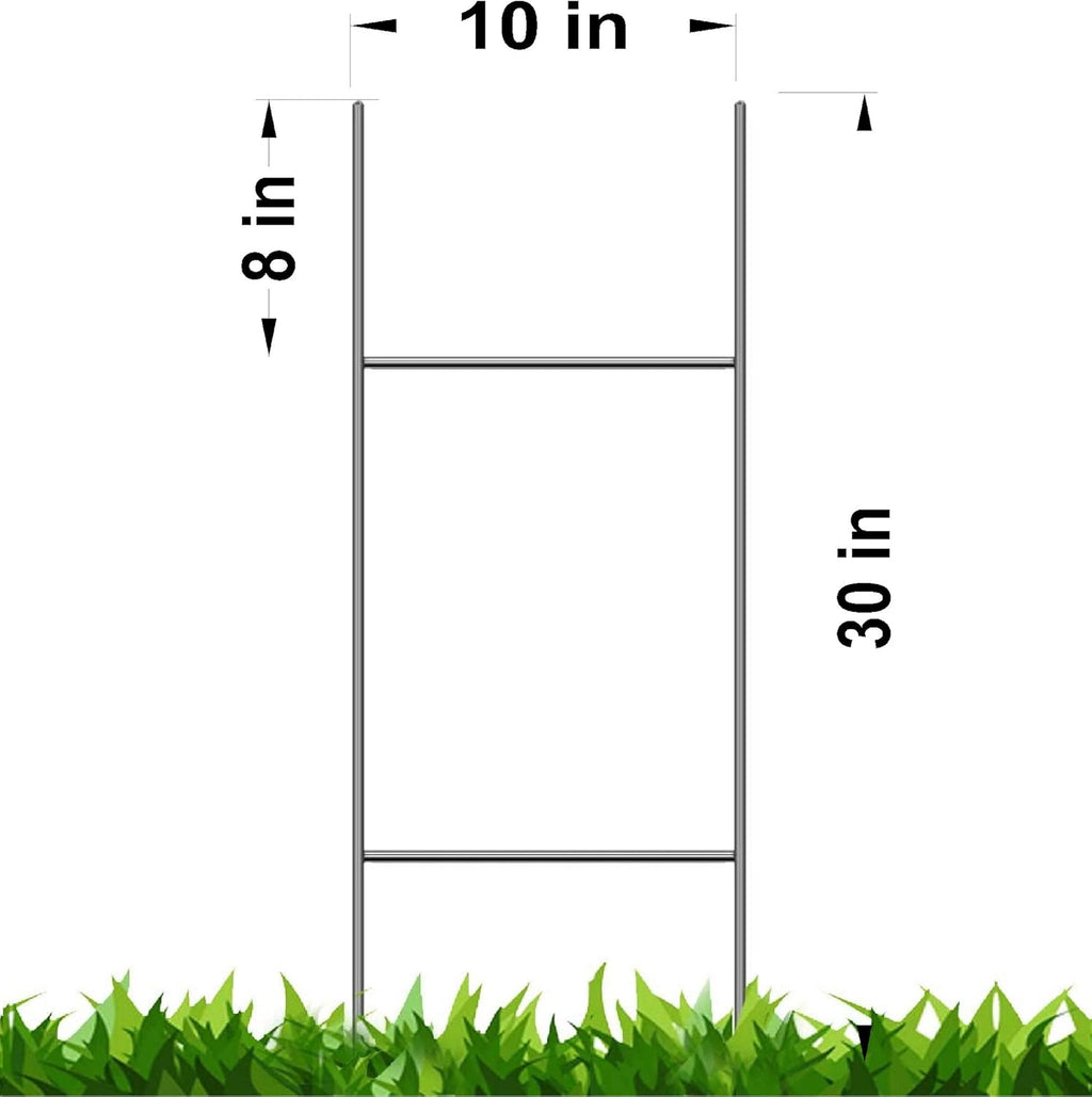50 Pack Galvanized Metal Stake Sign Holder, 10 inch x 30 inch, 9 Gauge C4154
