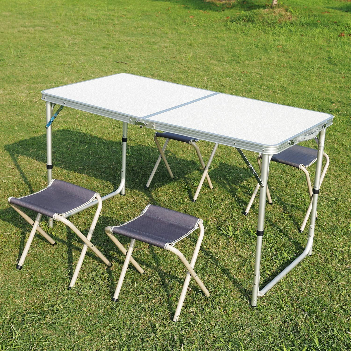 47x24 Folding Camping Table, Aluminum Ultralight Height Adjustable W829710