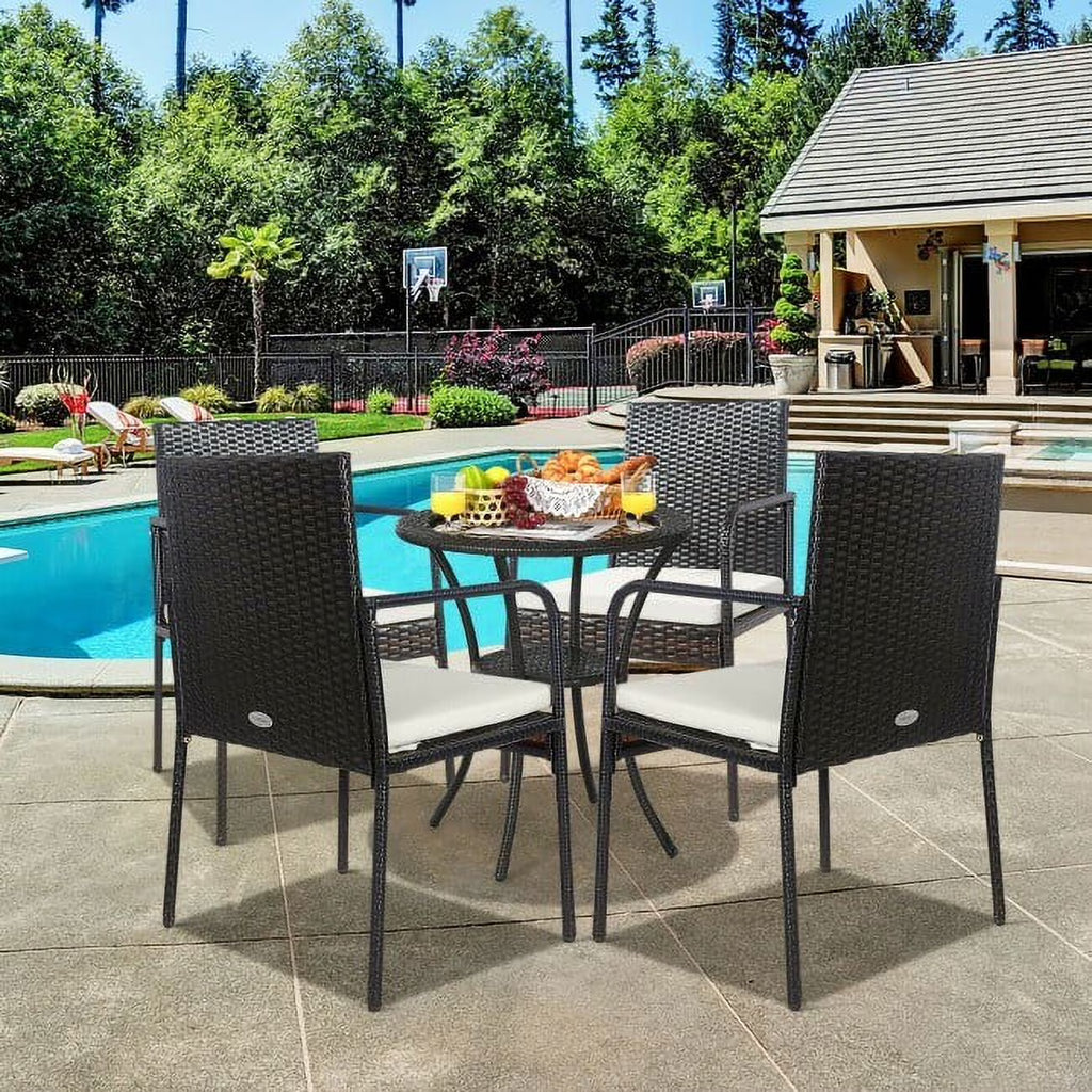 Outdoor Wicker Rattan Dining Set 4 Pieces K6780