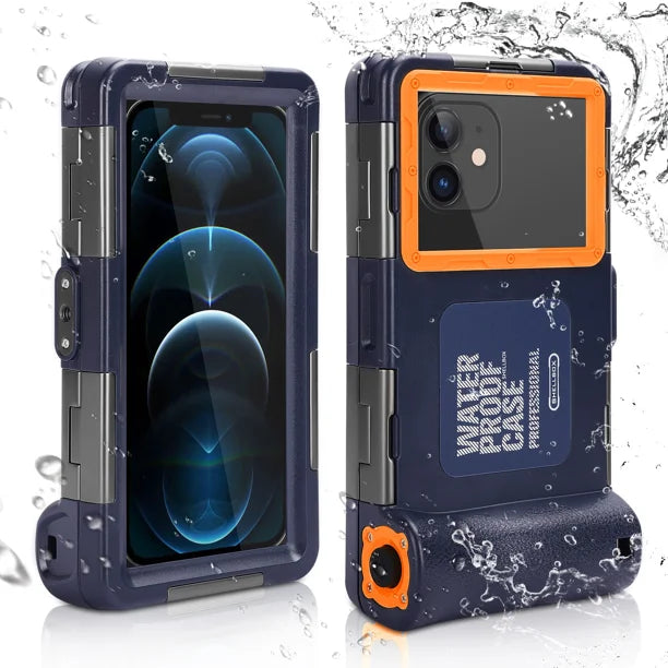 Waterproof Protective Case for Phones Up to 6.9 Inch with Lanyard J598426