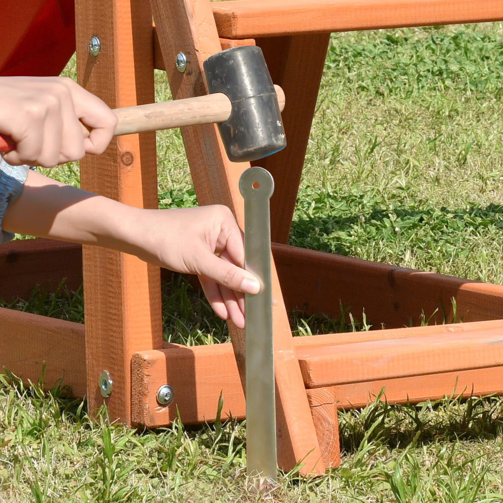 Wooden Swing Set for Outdoor Play V986