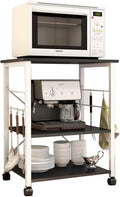 White Oak 3-Tier Kitchen Baker's Rack Utility Microwave Oven Stand Storage Cart Workstation Shelf V274110