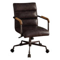 Leather Swivel Office Chair in Antique Ebony Y631