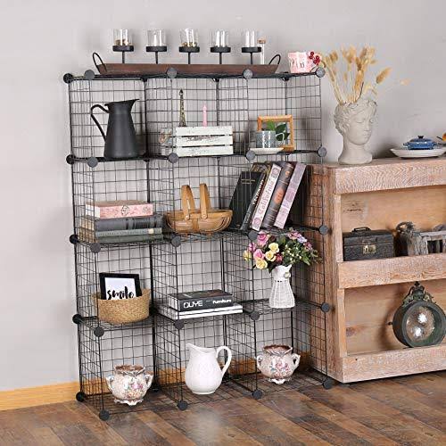 12-Cube Metal Wire Storage Organizer Q4584