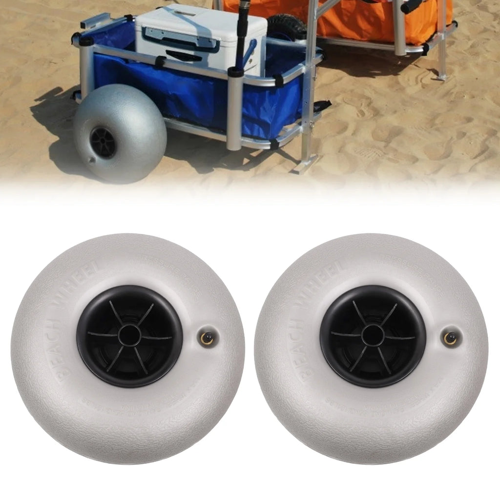 2PCS Inflatable Beach Wheels for Kayak Dolly Cart O823