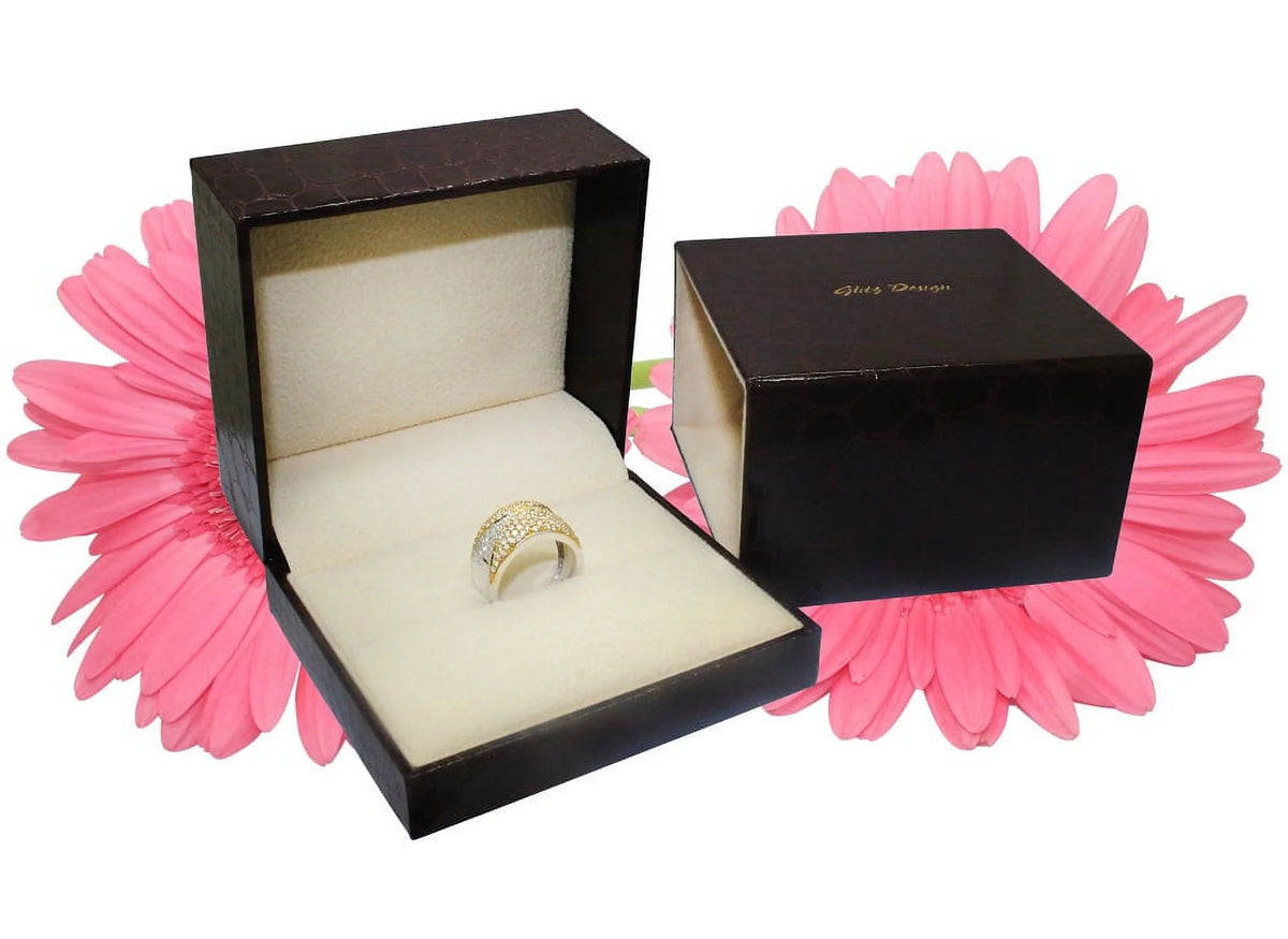 18K Gold Floral Halo Engagement Ring T429