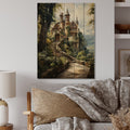 Natural Pine Wood Cityscapes Wall Art R986729