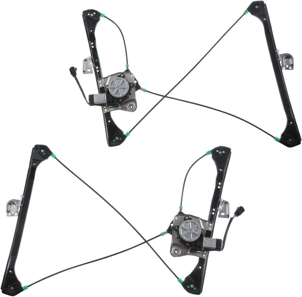 Power Window Regulator with Motor Compatible with Oldsmobile Alero Pontiac Grand Am 1999-2005 Coupe 2-Door Front Right Passenger Side Pack of 2 H486049