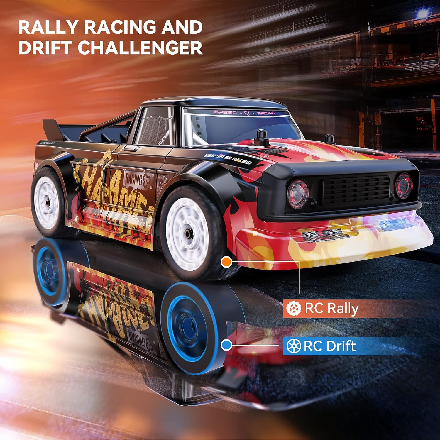 1/16 4WD RC Rally Racing Car with 2 Batteries K946257