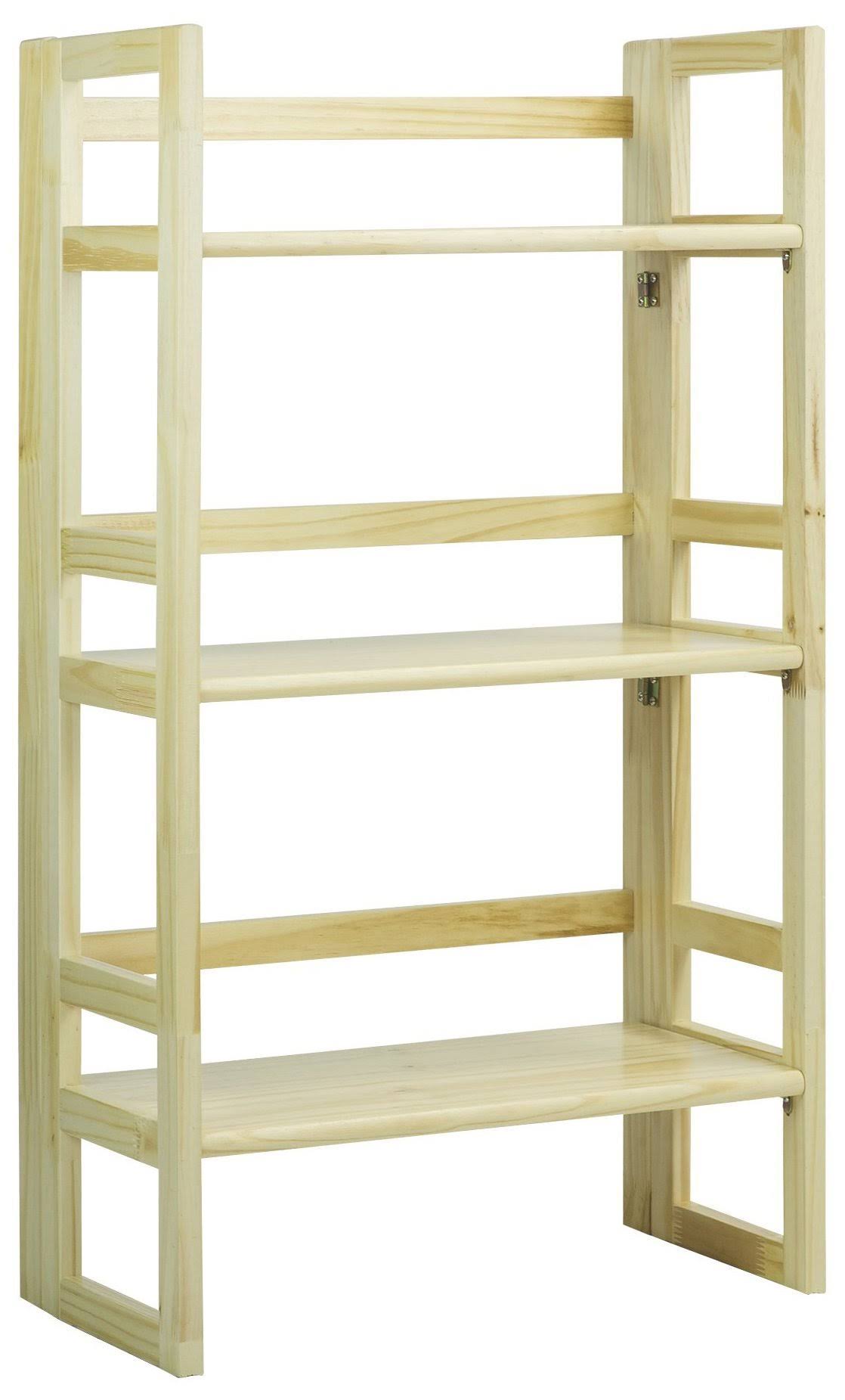 3-Shelf Folding Bookcase, Natural N10882