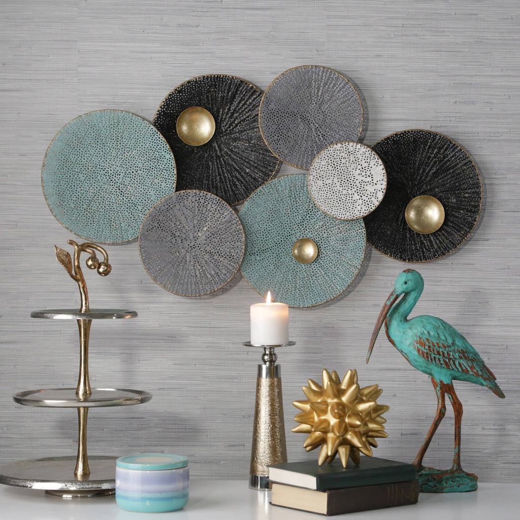 Metal Lily Pad Wall Decor A39115