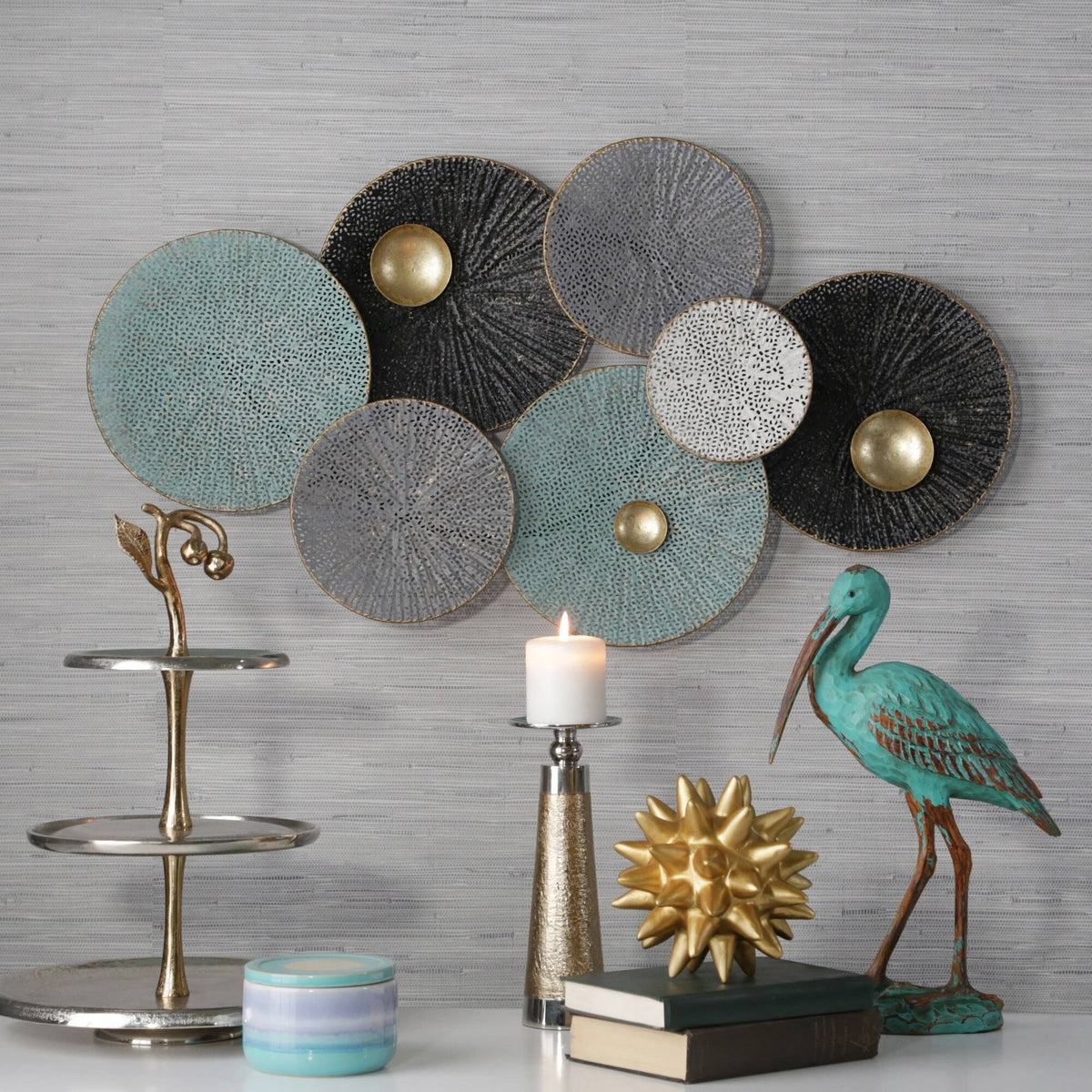 Metal Lily Pad Wall Decor A39115