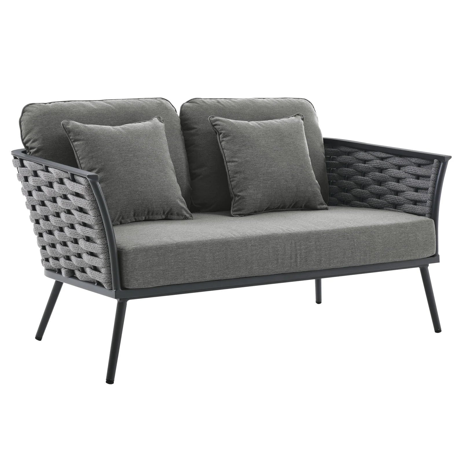 Gray Charcoal 6 Piece Outdoor Aluminum Sectional Sofa Set U254