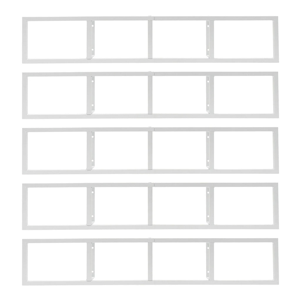 White Metal Wall Mount CD DVD Storage Rack U353